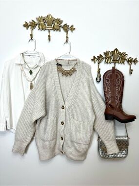 Zara Slouchy and chic oversize sweater H&M XL 1X